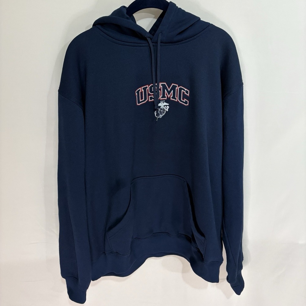 Soffe Men’s Blue Pullover Hoodie USMC EGA Size XL